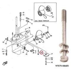 YAMAHA BOLT - 25J  30D - 97575-08685